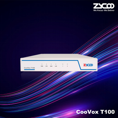 Il sistema di telefono di T100 IPPBX con le linee telefoniche di impresa di VoIP del porto dell'interfaccia analogica 2 SOSTIENE i tronchi illimitati di SIP/IMS